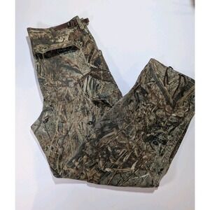 VTG Mossy Oak‎ Duck Blind Camo Hunting Cargo Pants Mens M Belted Waist (36x30)